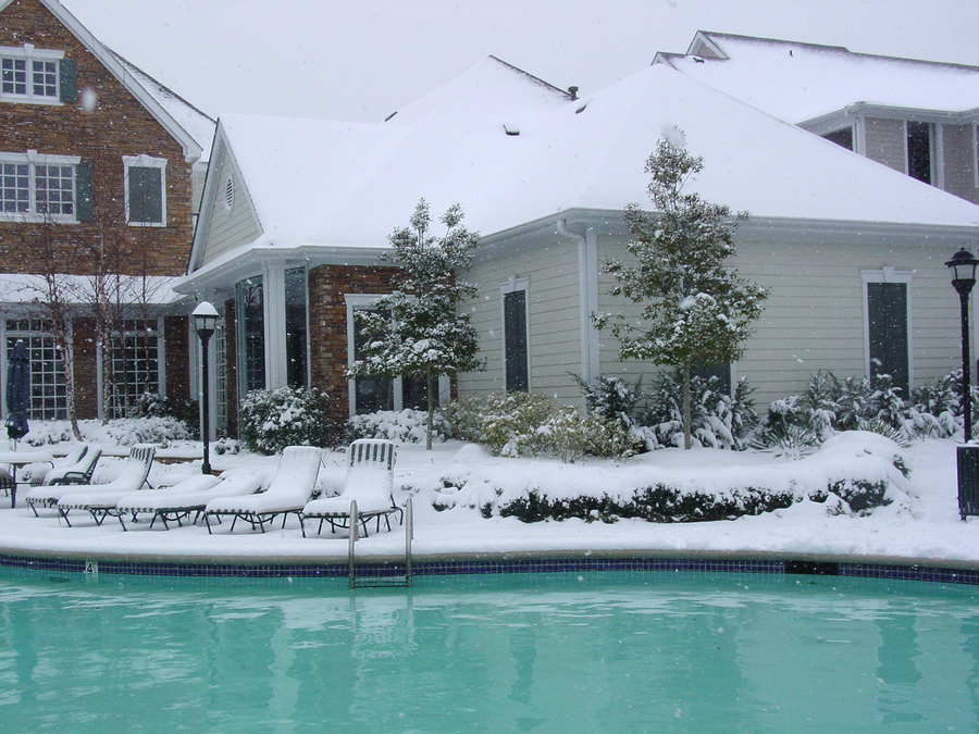 Swimming Pool In The Snow